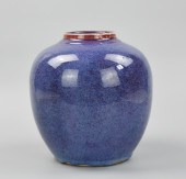 A CHINESE MOTTLED VIOLET FLAMB