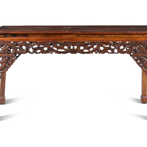 A Chinese Nanmu Painting Table,