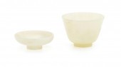A CHINESE NEPHRITE JADE CUP WI