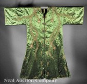 A Chinese Padded Green Silk Su