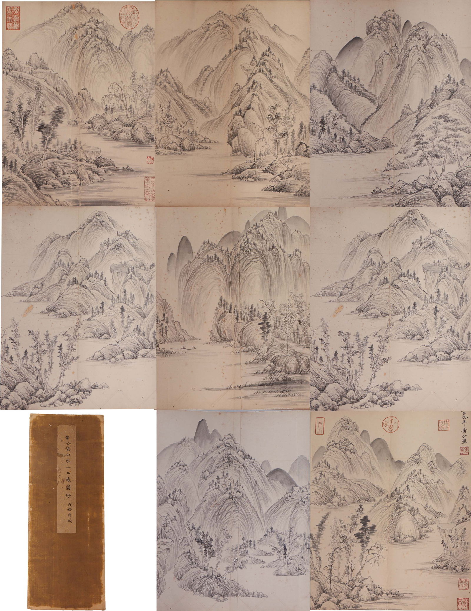 A CHINESE PAINTING ALBUM SIGNED