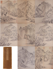 A CHINESE PAINTING ALBUM SIGNE