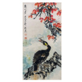 A CHINESE PAINTING OF A BIRD,S