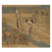 A CHINESE PAINTING OF BEAUTIFU