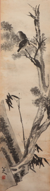 A CHINESE PAINTING OF BIRDS SI