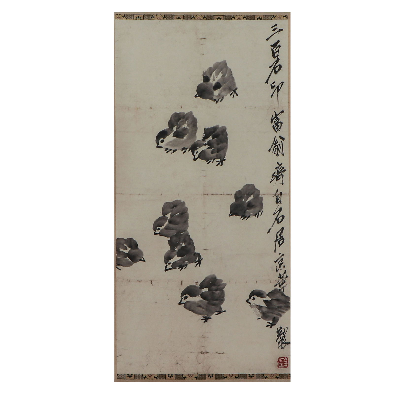 A CHINESE PAINTING OF CHICKSA