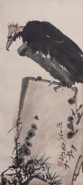 A CHINESE PAINTING OF EAGLE SI