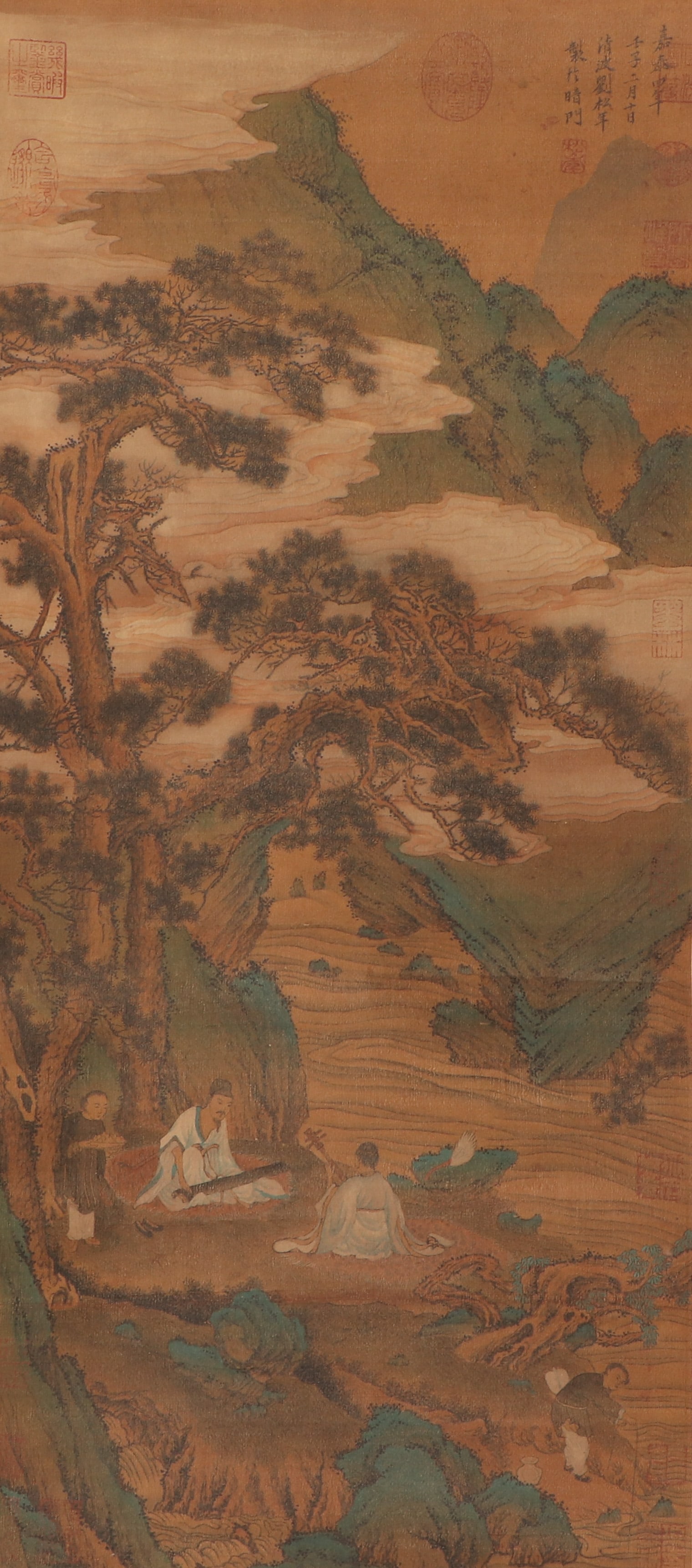 A CHINESE PAINTING OF FIGURAL