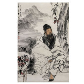 A CHINESE PAINTING OF FIGURE U