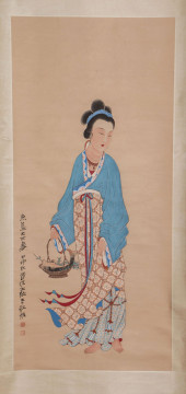 A CHINESE PAINTING OF FIGURE S
