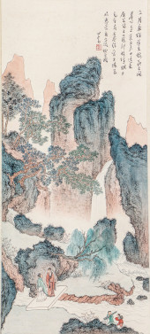 A CHINESE PAINTING OF FIGURE S