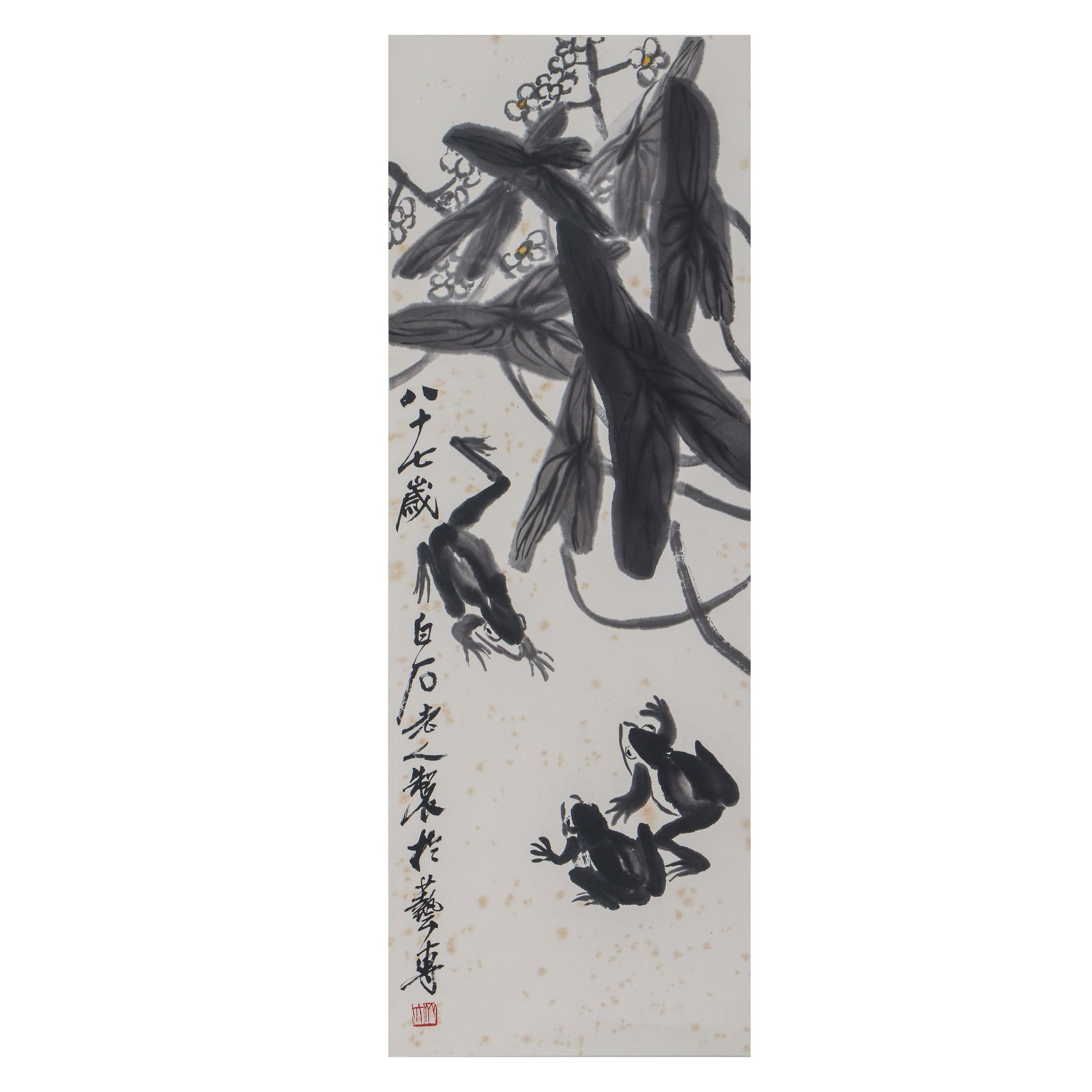 A CHINESE PAINTING OF FLOWERS AND