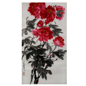 A CHINESE PAINTING OF FLOWERS,
