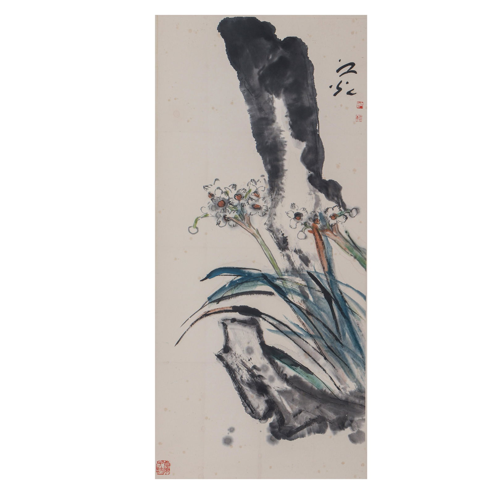 A CHINESE PAINTING OF GARDEN SCENEA