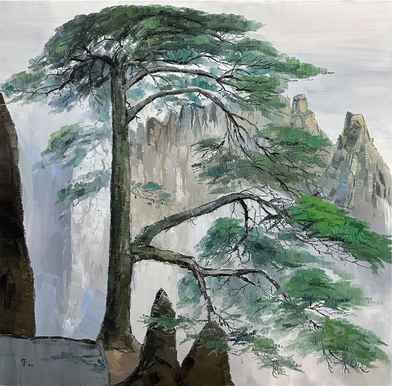 A CHINESE PAINTING OF LANDSCAPE