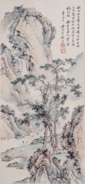 A CHINESE PAINTING OF LANDSCAP