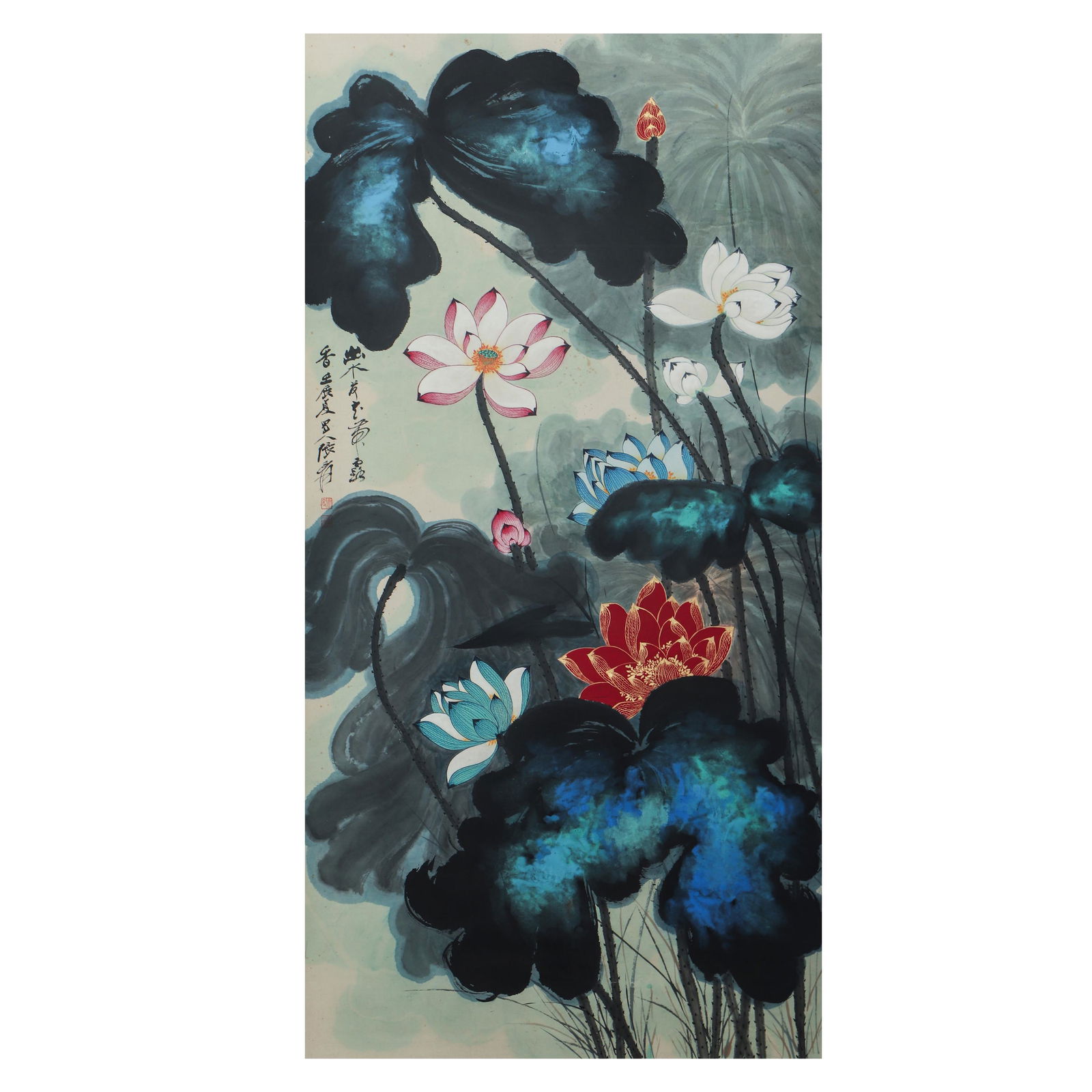 A CHINESE PAINTING OF LOTUS