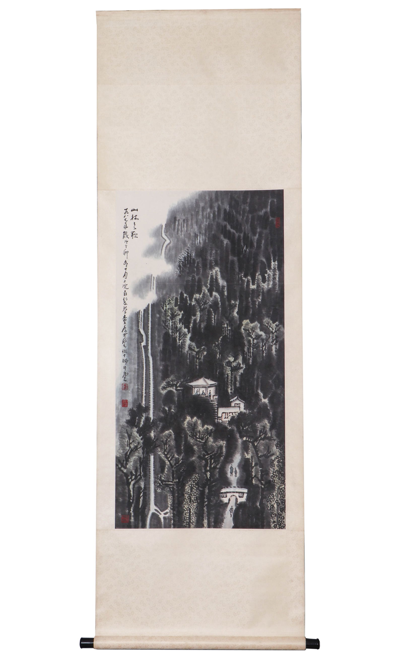 A CHINESE PAINTING OF MOUNTAINS