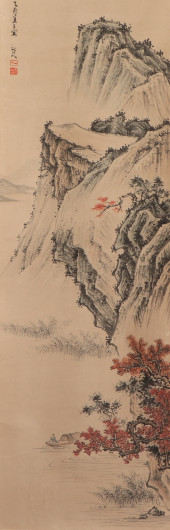 A CHINESE PAINTING OF MOUNTAIN