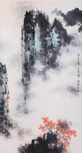 A CHINESE PAINTING OF MOUNTAIN