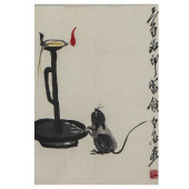 A CHINESE PAINTING OF MOUSE AN