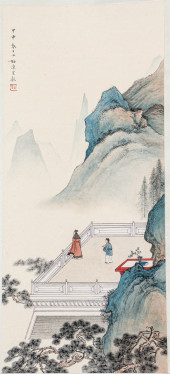 A CHINESE PAINTING OF OVERLOOK