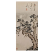 A CHINESE PAINTING OF PINE TRE