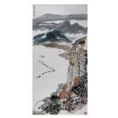 A CHINESE PAINTING OF RIVER AN