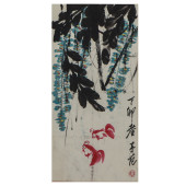 A CHINESE PAINTING OF TWO FISH