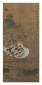 A Chinese Painting on Silk aft