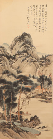 A CHINESE PAINTING SIGNED ZHAN
