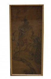A CHINESE PAINTING W/ PHOENIX,