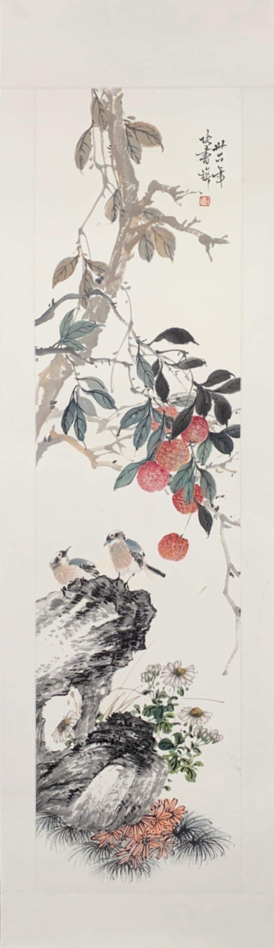 A CHINESE PAINTINGHt.130cm Wd.32cm