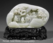 A Chinese Pale Celadon Jade Sc