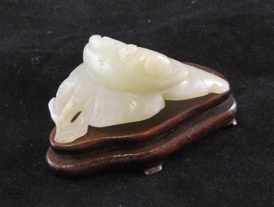 A Chinese pale celadon jade