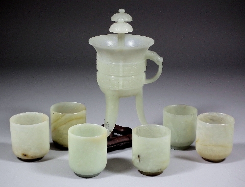 A Chinese pale green jade ''Jia''