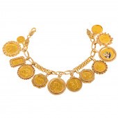 A CHINESE PANDA 12 COIN CHARM