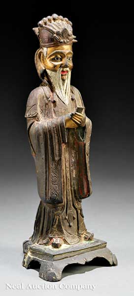 A Chinese Parcel Gilt and