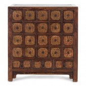 A Chinese Parcel Lacquered Elm