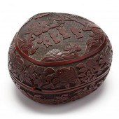 A CHINESE PEACH SHAPED CARVED