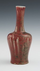 A Chinese Peachbloom Vase Of b