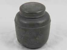 A Chinese pewter tea caddie