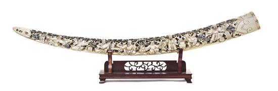 A Chinese Pierce Carved Elephant