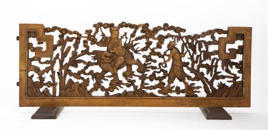 A Chinese Pierce Carved Wood