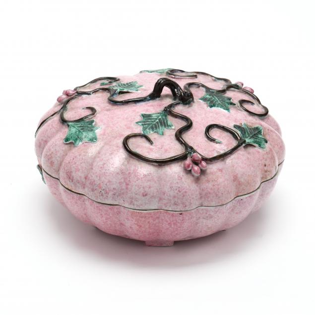 A CHINESE PINK MELON COVERED