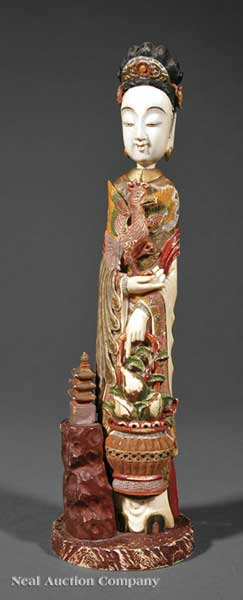 A Chinese Polychrome-Decorated