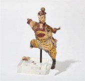A CHINESE POLYCHROME GLAZED FI