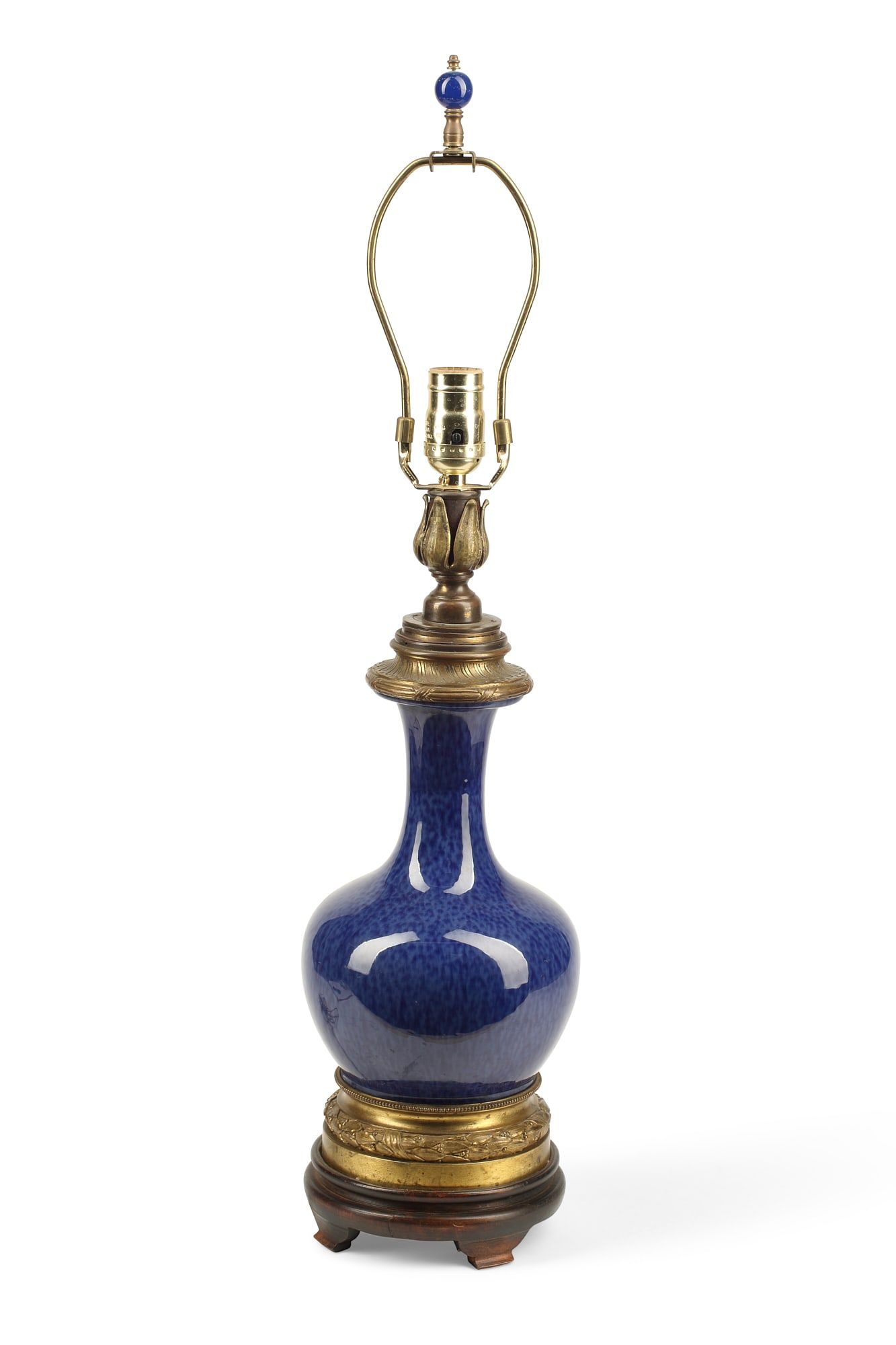A CHINESE PORCELAIN AND BRONZE VASE