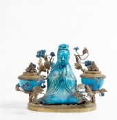 A CHINESE PORCELAIN AND GILT B