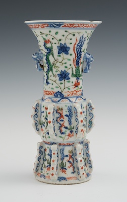 A Chinese Porcelain Beaker Vase